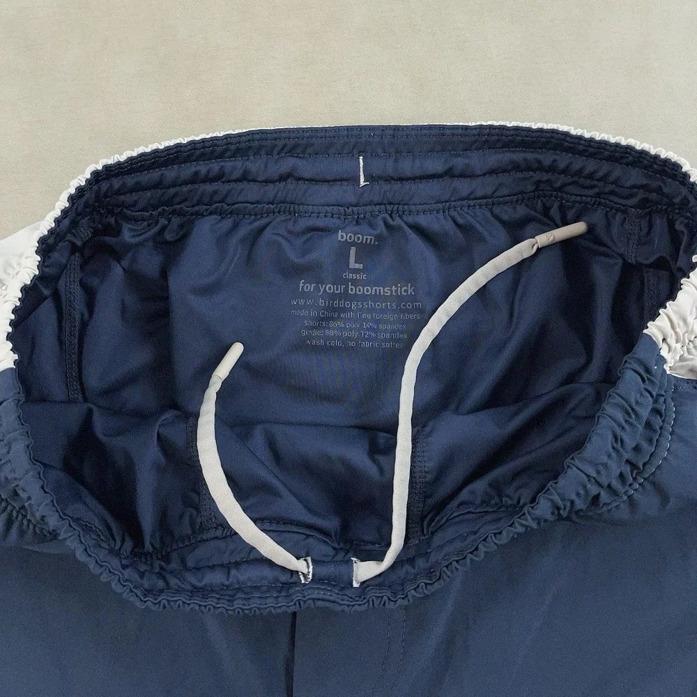 Birddogs Boom Shorts Men's Large Blue White Liner Stretch 7.5